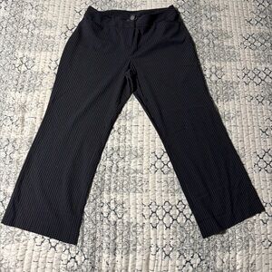 Lane Bryant Size 16 Black Pinstripe Dress Pants